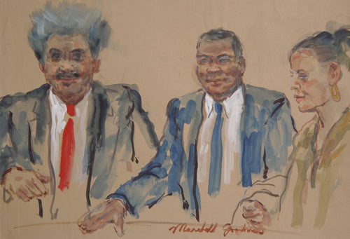 Courtroom 323-Don King Watercolor | Marshall Goodman,{{product.type}}