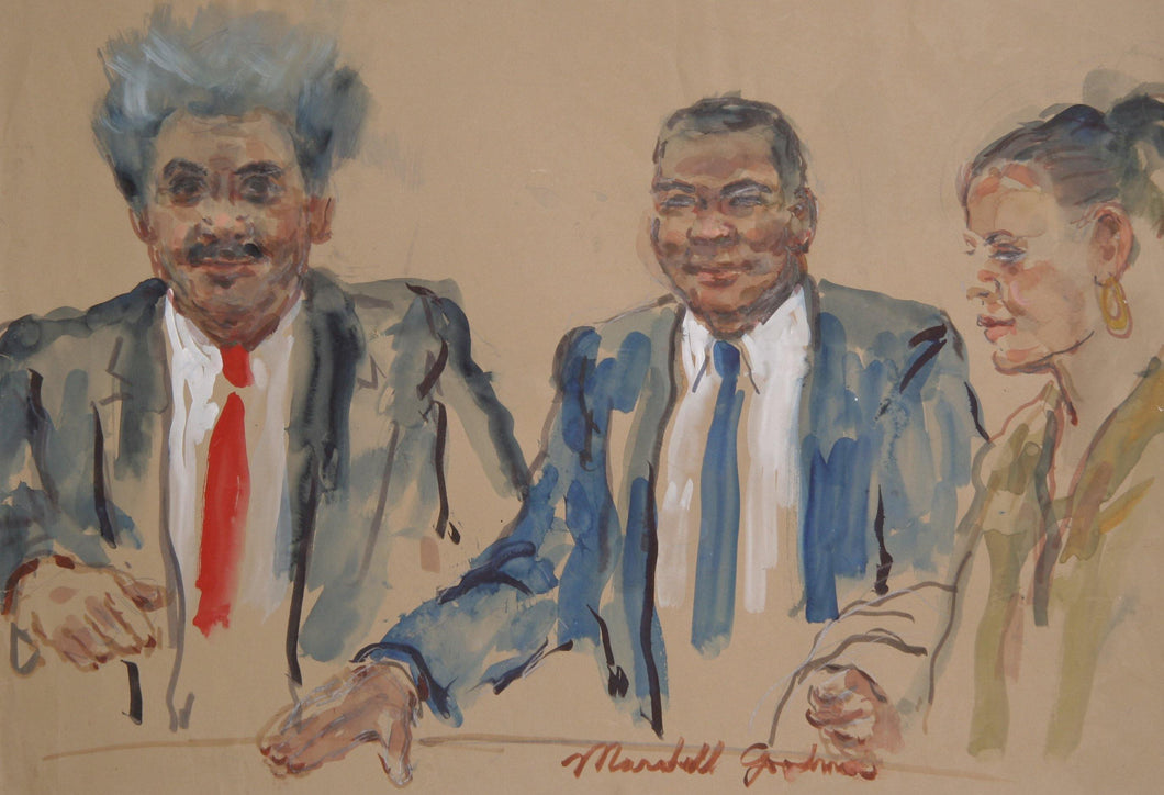 Courtroom 323-Don King Watercolor | Marshall Goodman,{{product.type}}