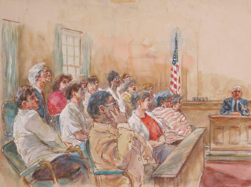 Courtroom 347 Watercolor | Marshall Goodman,{{product.type}}