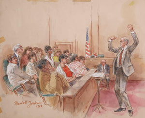 Courtroom 348 Watercolor | Marshall Goodman,{{product.type}}