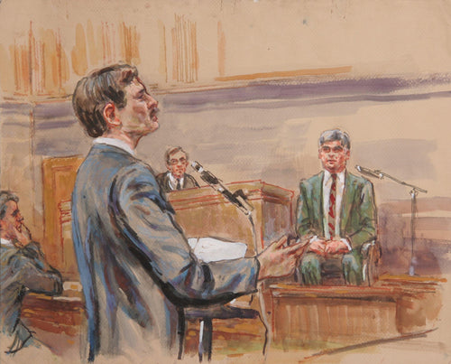 Courtroom 63 Watercolor | Marshall Goodman,{{product.type}}