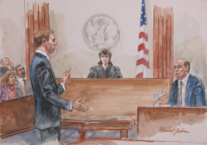 Courtroom 73 Watercolor | Marshall Goodman,{{product.type}}