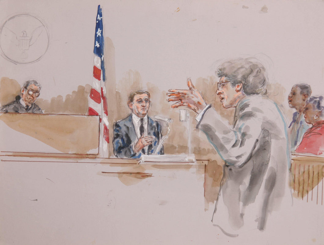 Courtroom 82 Watercolor | Marshall Goodman,{{product.type}}