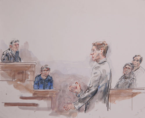 Courtroom 83 Watercolor | Marshall Goodman,{{product.type}}