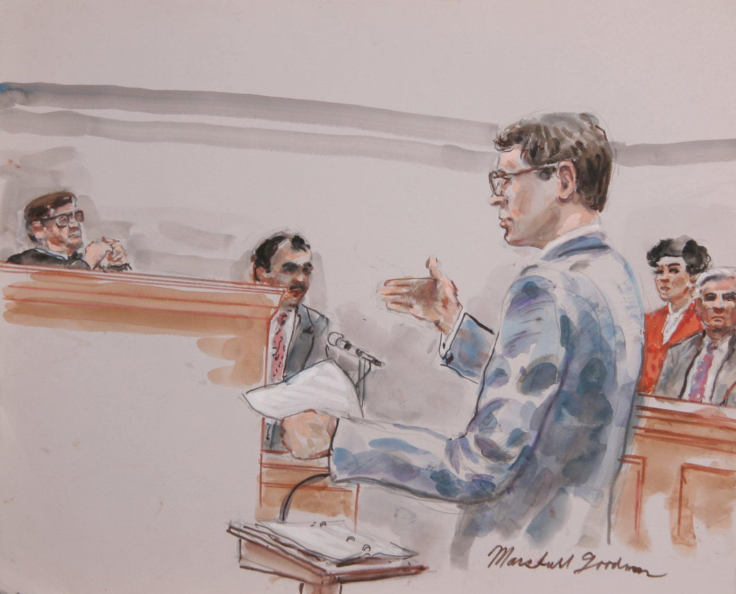 Courtroom 85 Watercolor | Marshall Goodman,{{product.type}}