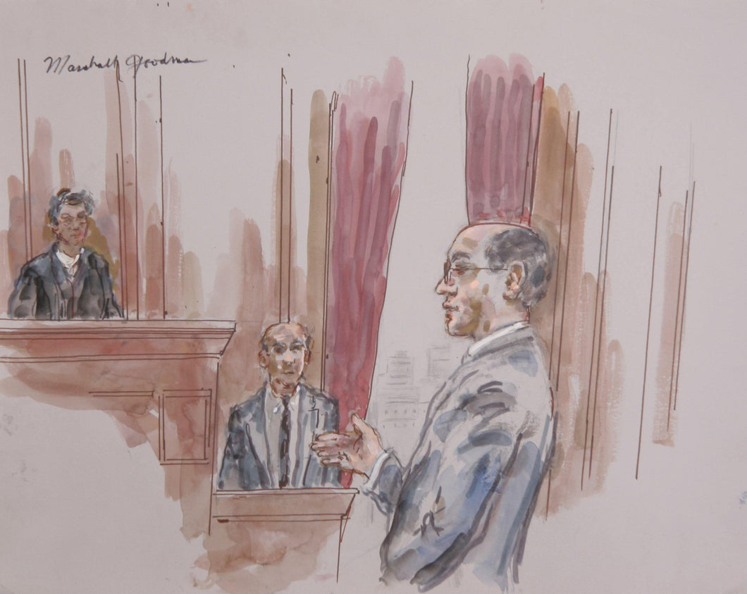 Courtroom 87 Watercolor | Marshall Goodman,{{product.type}}