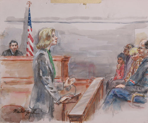 Courtroom 90 Watercolor | Marshall Goodman,{{product.type}}