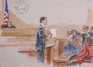Courtroom 91 Watercolor | Marshall Goodman,{{product.type}}