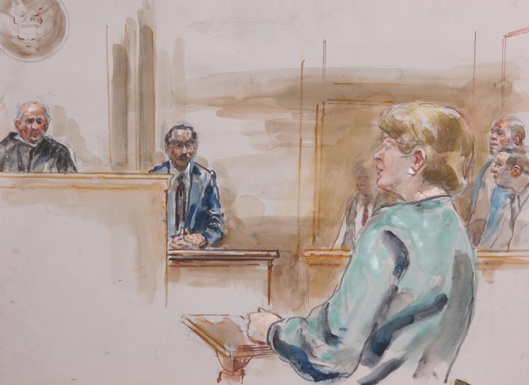 Courtroom 94 Watercolor | Marshall Goodman,{{product.type}}