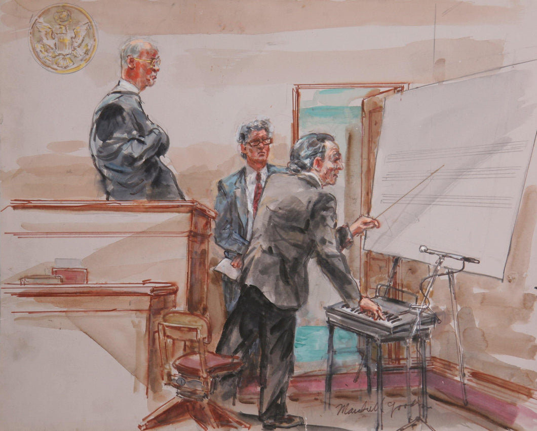 Courtroom 96 Watercolor | Marshall Goodman,{{product.type}}