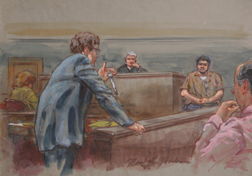 Courtroom037 Watercolor | Marshall Goodman,{{product.type}}