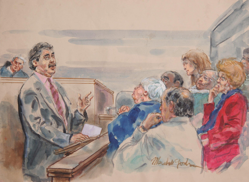 Courtroom040 Watercolor | Marshall Goodman,{{product.type}}