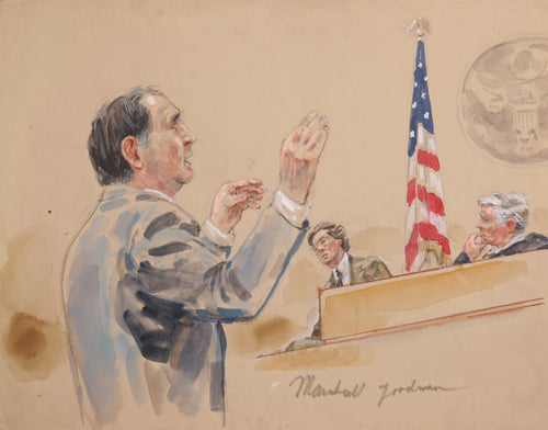 Courtroom054 Watercolor | Marshall Goodman,{{product.type}}
