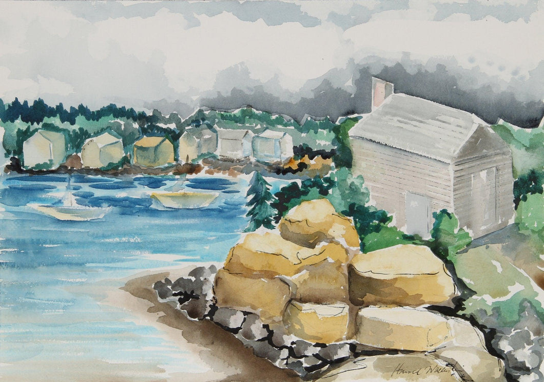 Cove Watercolor | Harold Wallerstein,{{product.type}}