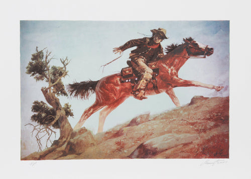 Cowboy and Horse Lithograph | Shannon Stirnweis,{{product.type}}