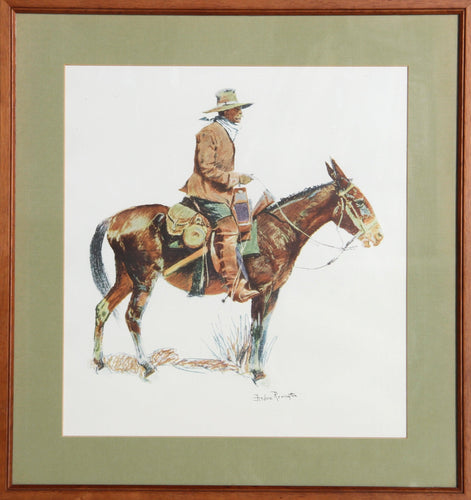 Cowboy on Horse Poster | Frederic Remington,{{product.type}}