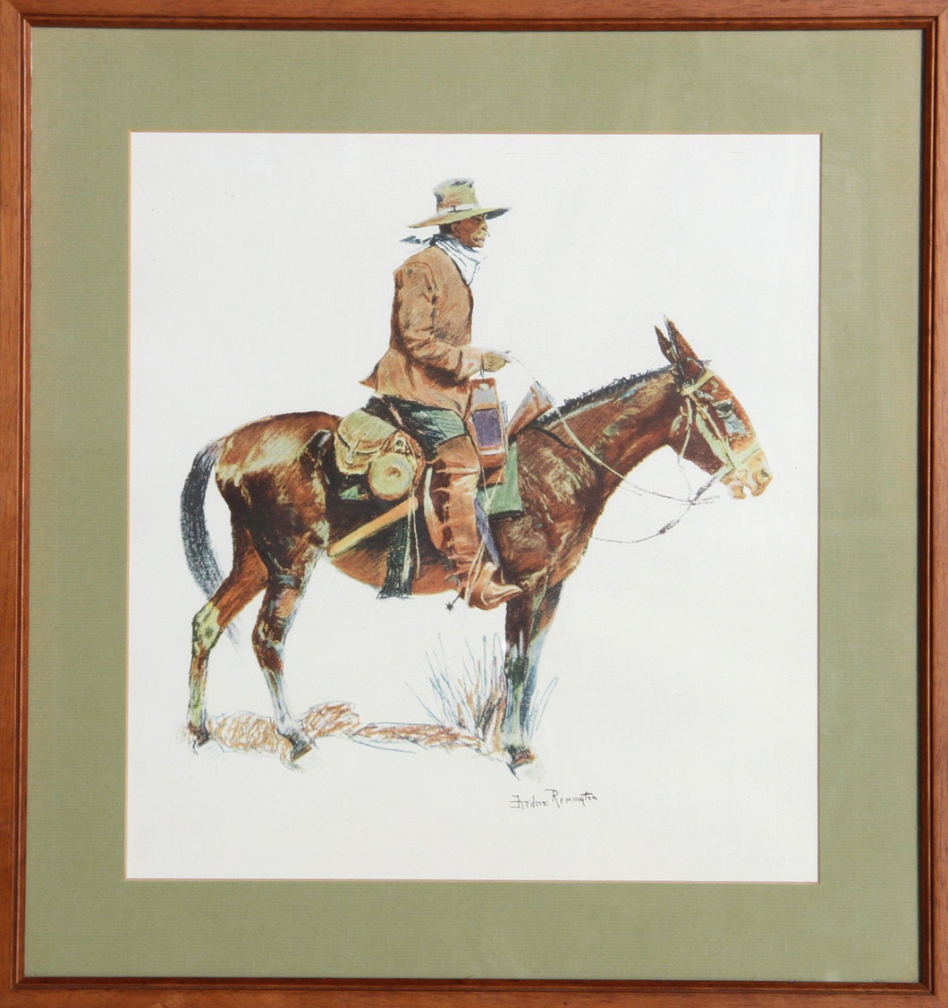 Cowboy on Horse Poster | Frederic Remington,{{product.type}}