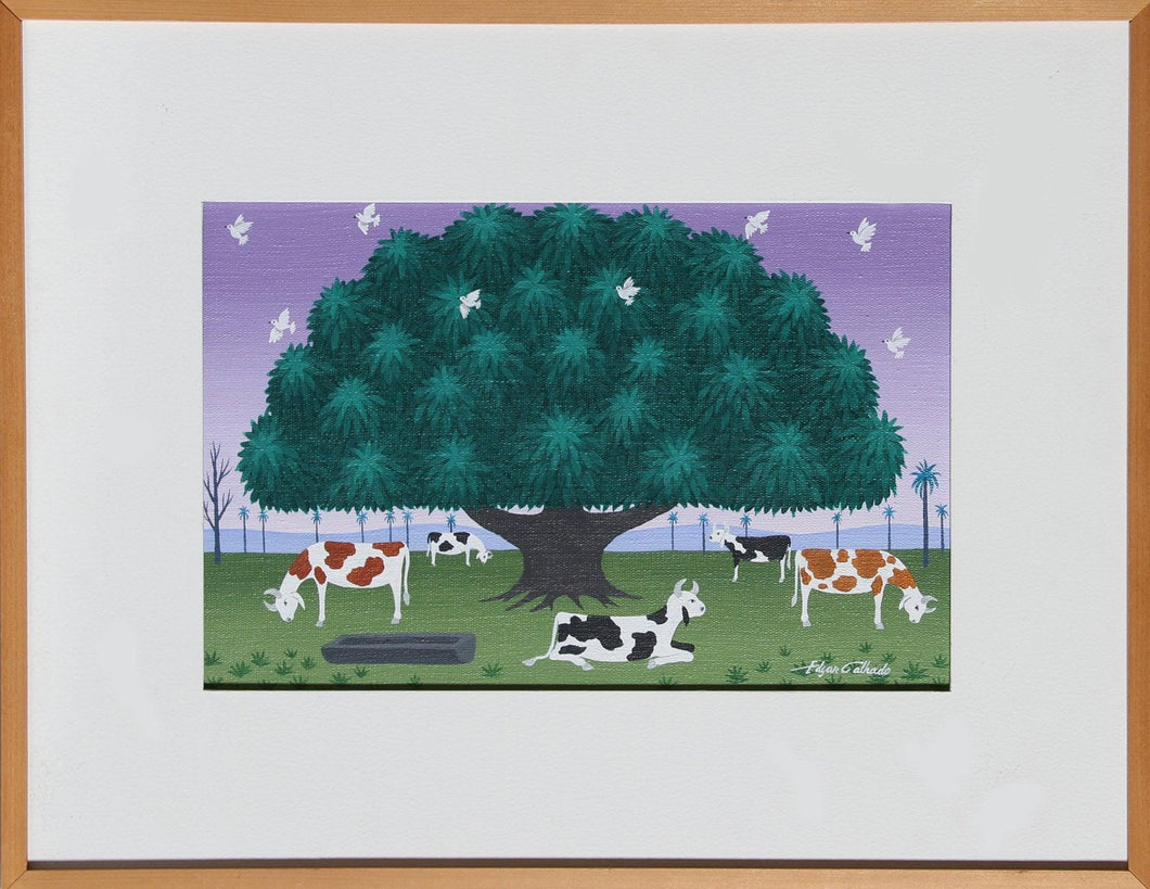 Cows Under a Tree Acrylic | Edgar Calhado,{{product.type}}