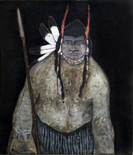 Crow Indian with Spear Oil | Kevin Red Star,{{product.type}}
