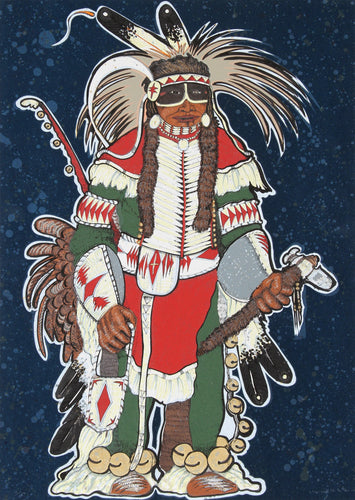 Crow Warrior Screenprint | Kevin Red Star,{{product.type}}