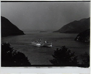 Cruise Ship in River Black and White | Donal Holway,{{product.type}}