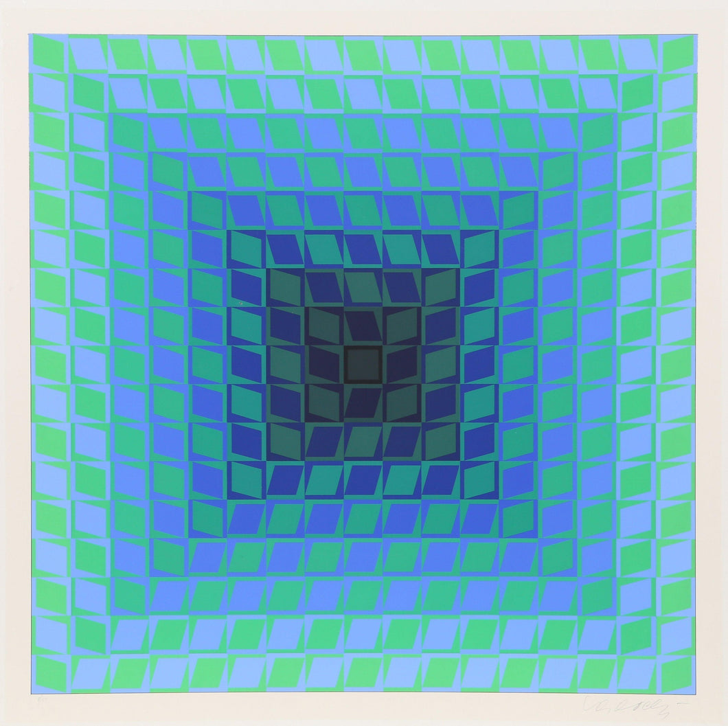 CTA - Blue 2 Screenprint | Victor Vasarely,{{product.type}}