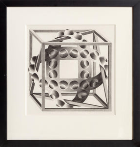 Cube with Magic Ribbon Lithograph | M.C. (Maurits Cornelis) Escher,{{product.type}}