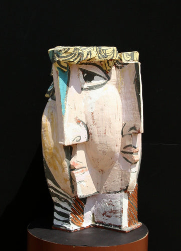 Cubist Face Ceramic | Unknown Artist,{{product.type}}