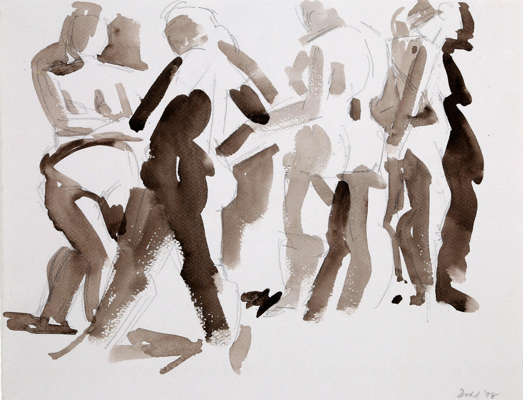 Cubist Figures Watercolor | Lois Dodd,{{product.type}}