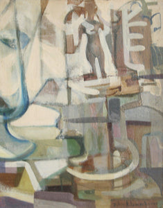 Cubist Still Life (51) Oil | John F. Leonard,{{product.type}}