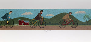 Cycling Lithograph | Nancy Lubeck,{{product.type}}