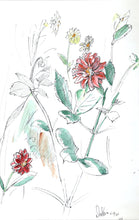 Dahlia and Bee Watercolor | Charles Blaze Vukovich,{{product.type}}