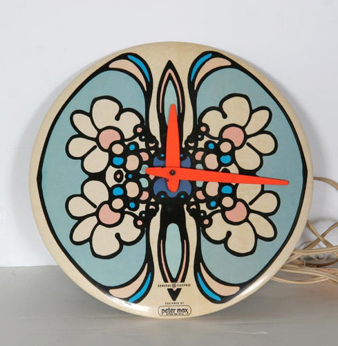 Daisy Clock (Blue) Home Decor | Peter Max,{{product.type}}