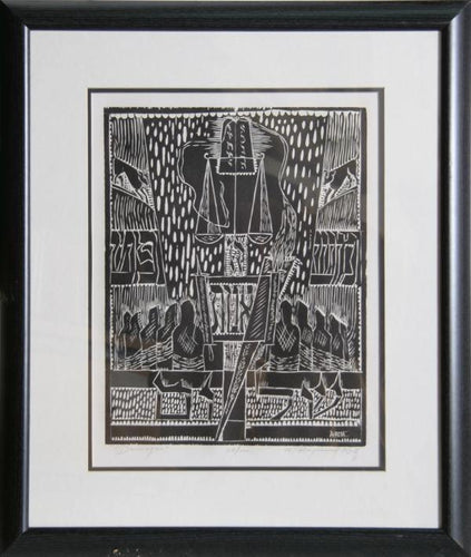 Damages from The Mishna Portfolio Woodcut | Alexander Raymond Katz,{{product.type}}