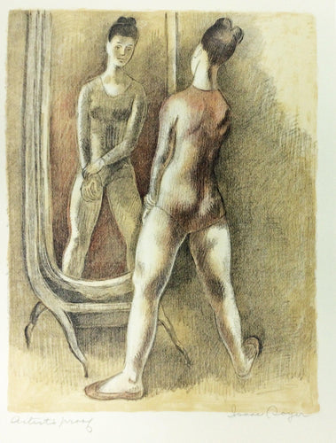 Dancer in the Mirror lithograph | Isaac Soyer,{{product.type}}