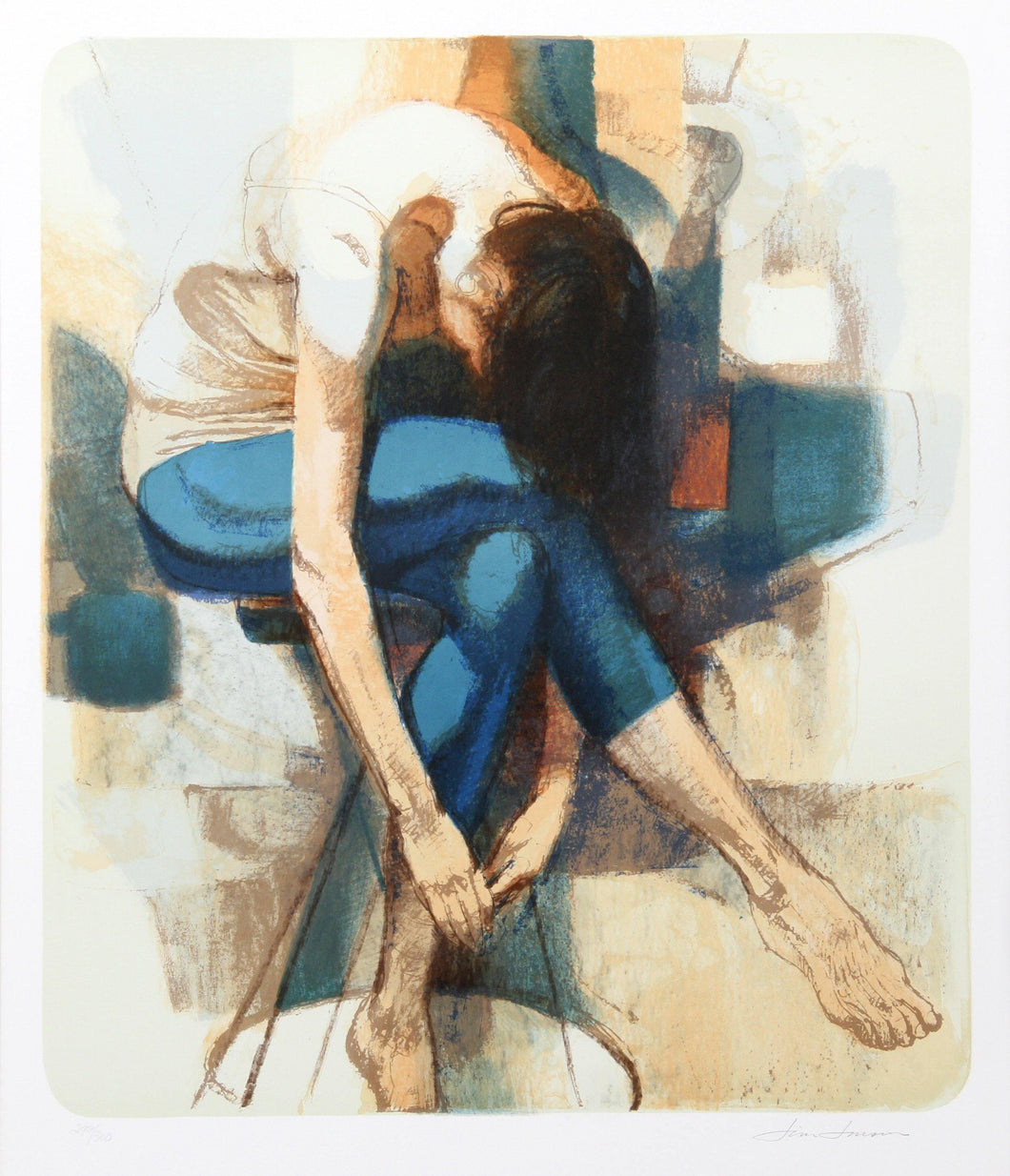 Dancer Resting Lithograph | Jim Jonson,{{product.type}}
