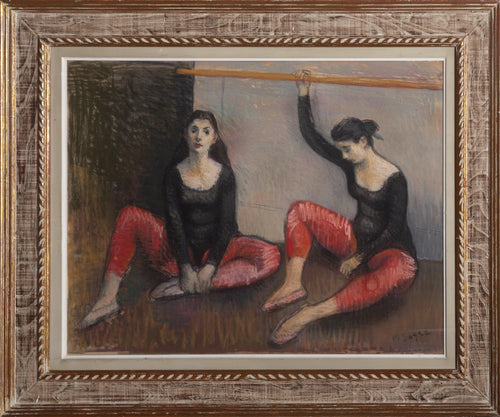 Dancers at the Barre pastel | Moses Soyer,{{product.type}}