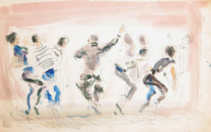 Dancers Rehearsing Watercolor | Marshall Goodman,{{product.type}}