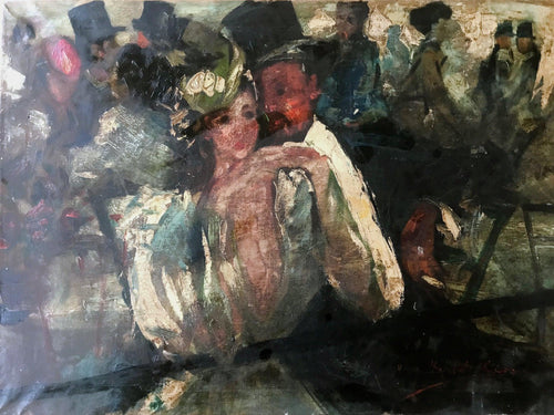 Dancing Couple at Party Oil | Unknown Artist,{{product.type}}