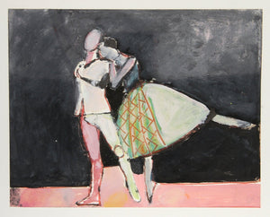 Dancing Couple II Gouache | Jean-Jacques Vergnaud,{{product.type}}