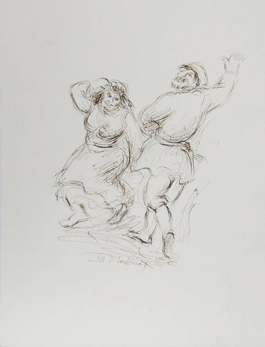 Dancing Couple - II Ink | Ira Moskowitz,{{product.type}}