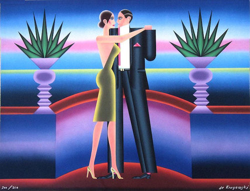 Dancing Couple Lithograph | Andre de Krayewski,{{product.type}}