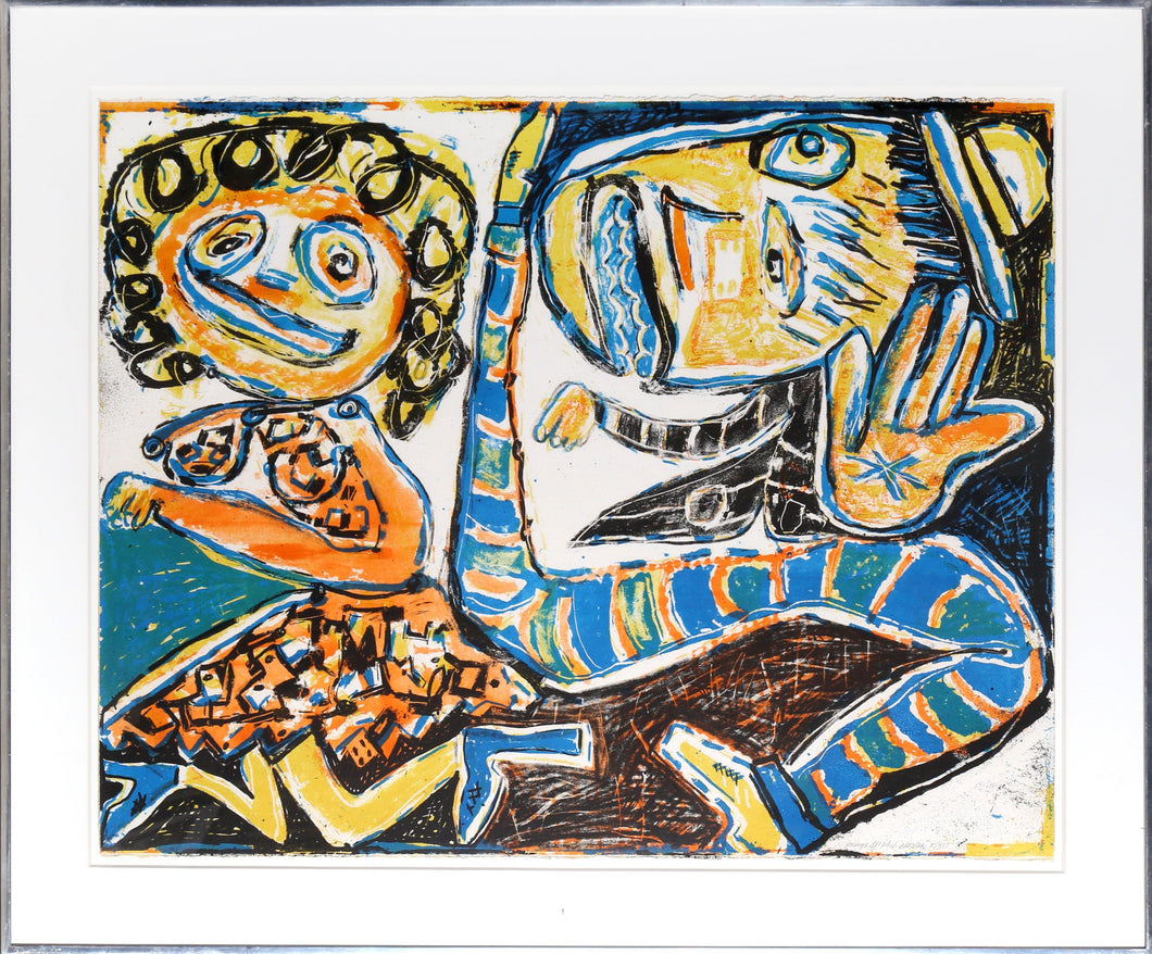 Dancing Faces Aquatint | George McNeil,{{product.type}}