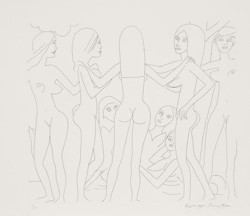 Dancing Nudes - III Etching | Knox Martin,{{product.type}}