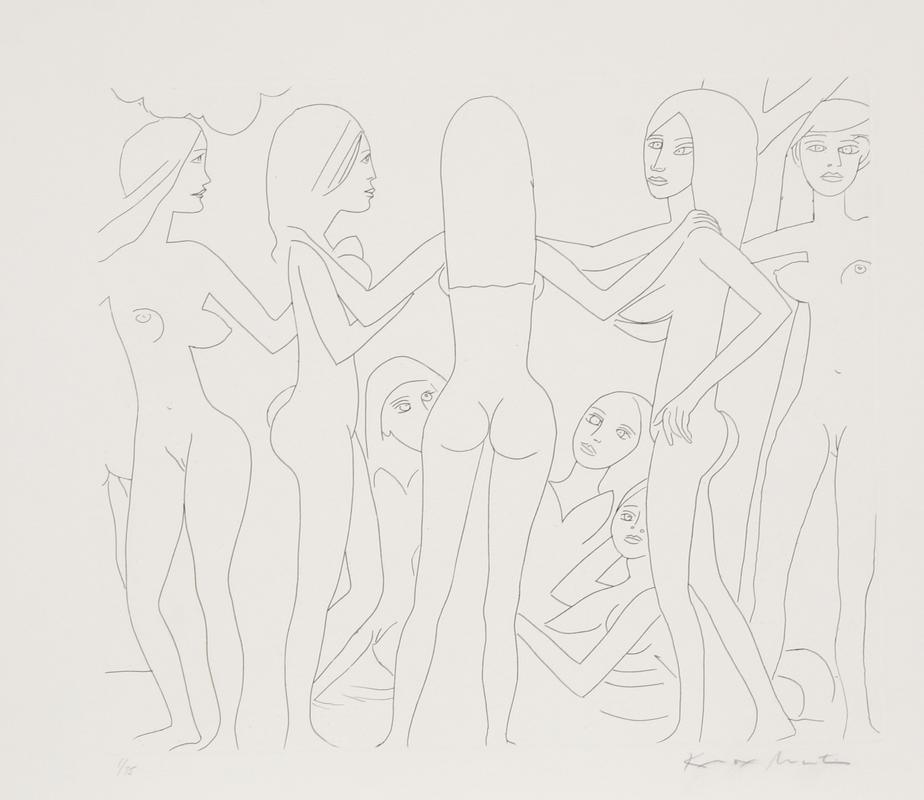 Dancing Nudes - III Etching | Knox Martin,{{product.type}}