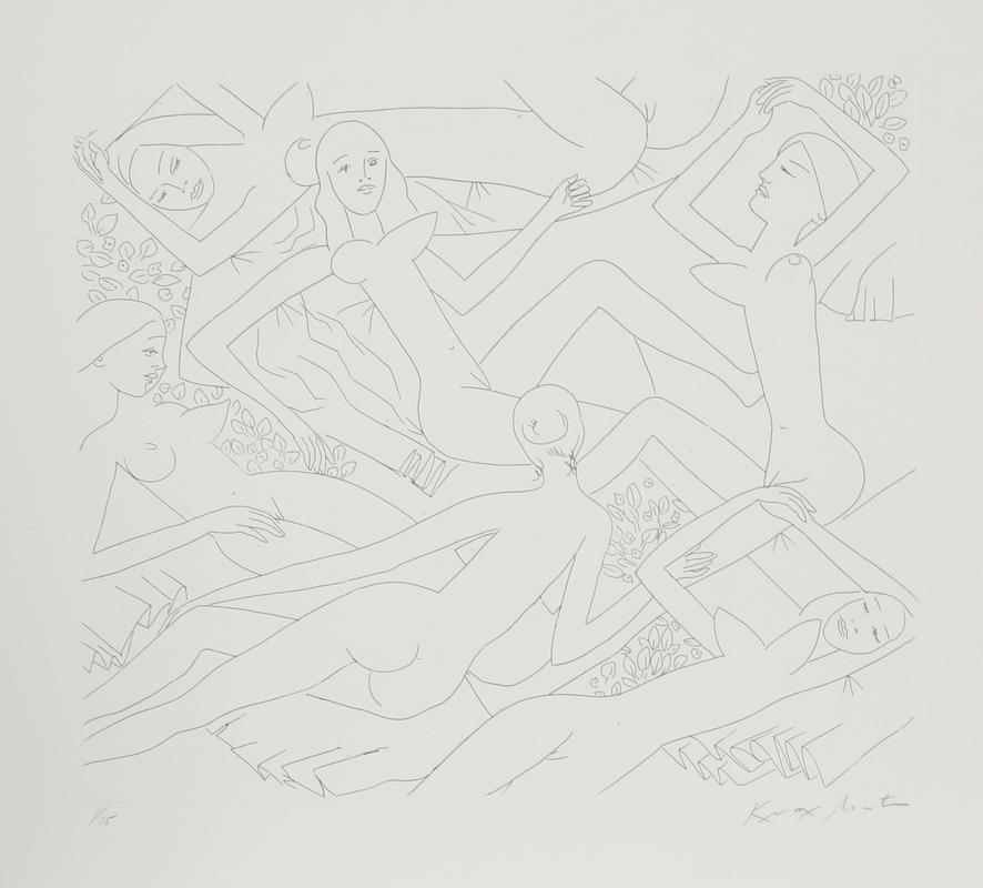 Dancing Nudes - VI Etching | Knox Martin,{{product.type}}