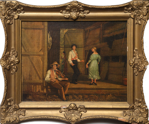 Dancing on the Barn Floor Poster | William Sidney Mount,{{product.type}}