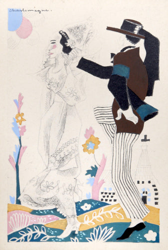 Danse de Maries de la Region de Pont-Aven from Costumes Bretons par Charlemagne Ephemera | Unknown Artist,{{product.type}}