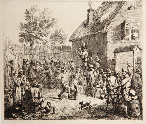 Danse Villageoise Etching | David Teniers,{{product.type}}