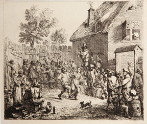 Danse Villageoise Etching | David Teniers,{{product.type}}